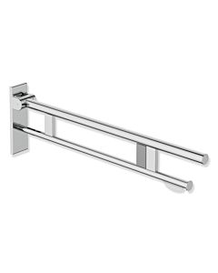Hewi System 900 hinged support rail 900.50.17340 projection 850 mm, chrome-plated stainless steel, right, WC paper holder / radio flush trigger