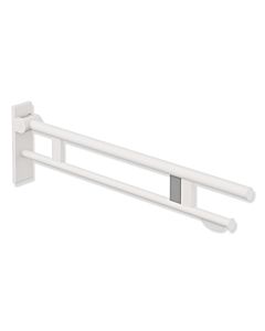 Hewi System 900 hinged support rail 900.50.17460DX projection 900 mm, stainless steel powder-coated white deep matt, right, WC paper holder / radio flush trigger