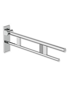 Hewi System 900 hinged support rail 900.50.17940 projection 700 mm, chrome-plated stainless steel, right, radio flush actuation