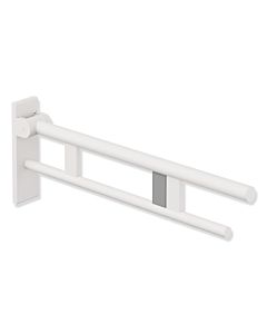 Hewi Bras de support système 900 900.50.17960DX saillie 700 mm, acier inoxydable blanc deep matt, droit, déverrouillage radiocommandé