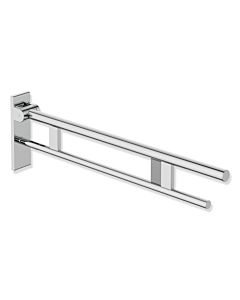 Hewi System 900 hinged support rail 900.50.18140 projection 850 mm, chrome-plated stainless steel, right, radio flush actuation