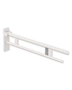 Hewi Bras de support système 900 900.50.18160DX saillie 850 mm, acier inoxydable blanc deep matt, droite, déverrouillage radiocommandé