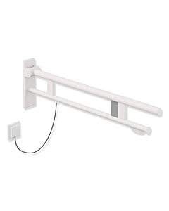 Hewi Bras de support système 900 900.50.18960DX saillie 850 mm, acier inoxydable thermolaqué blanc deep matt, droite