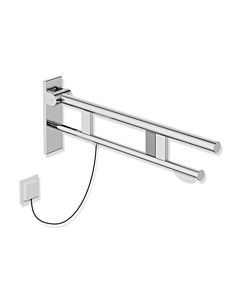 Hewi System 900 hinged support rail 900.50.19540 projection 700 mm, chrome-plated stainless steel, right