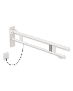 Hewi System 900 hinged support rail 900.50.19860DX projection 900 mm, stainless steel powder-coated white deep matt, right