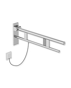 Hewi System 900 hinged support rail 900.50.211XA projection 700 mm, satin stainless steel, right