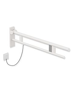 Hewi Bras de support système 900 900.50.21460DX saillie 900 mm, acier inoxydable thermolaqué blanc deep matt, droite
