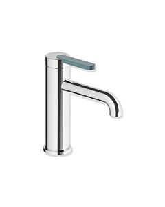 Hewi AQ477 Waschtischarmatur AQ1.12M1134055 ohne Ablaufgarnitur, chrom, Griff aquablau