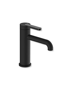 Mitigeur lavabo monocommande Hewi AQ477 AQ1.12M1136090, saillie de 130 mm, revêtement en poudre noir mat profond, poignée teintée noir profond
