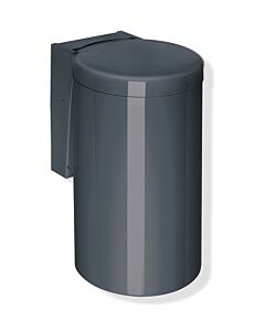 Hewi 477 waste bin 477.05.30092 anthracite gray, with hinged lid, knee actuation