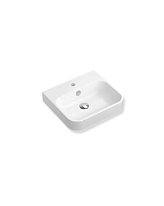 Lavabo Hewi 950.11.014 450 x 400 mm, avec trop-plein, 1 trou de robinetterie, blanc alpin
