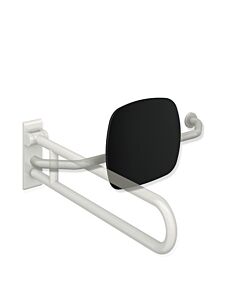 Hewi 801 dossier 801.51.9273R86 distance au mur 230mm, droite, dossier noir jais, sable