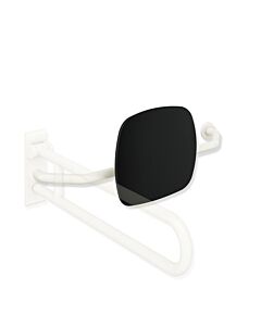 Hewi 801 dossier 801.51.9273R99 distance au mur 230mm, droite, dossier noir de jais, blanc pur