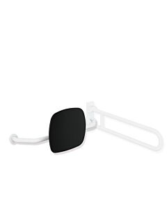 Hewi 801 dossier 801.51.9273L98 distance au mur 230mm, droite, dossier noir jais, blanc signal
