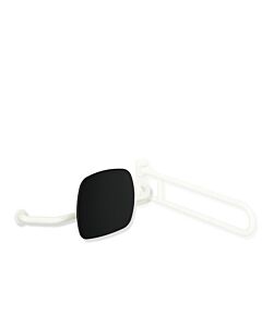 Hewi 801 dossier 801.51.9273L99 distance au mur 230mm, droite, dossier noir de jais, blanc pur