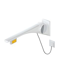Hewi 802 Rail de support rabattable LifeSystem 802.50.46860SD 900, blanc brillant/ blanc mat, bouton radio, droite
