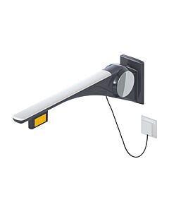 Hewi 802 LifeSystem folding support rail 802.50.46760TB 850, anthracite high-gloss/matt white, radio button, right