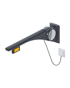 Hewi 802 LifeSystem Stützklappgriff 802.50.46760DR 850, anthrazit hochglanz/anthrazit matt, Funktaste, rechts