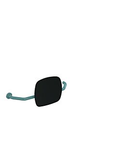 Hewi 801 dossier 801.51.9273L55 distance au mur 230mm, droite, dossier noir jais, bleu aqua
