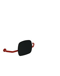 Hewi 801 backrest 801.51.9273L33 distance to wall 230mm, right, backrest jet black, rubinrot