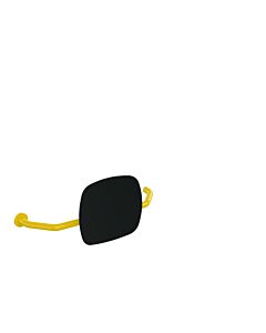 Hewi 801 dossier 801.51.9273L18 distance au mur 230mm, droite, dossier noir jais, senfgelb