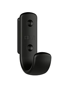 Hewi 477 coat hook 477.90B06190 72x22x47mm, with spacer 62mm, matt, deep black