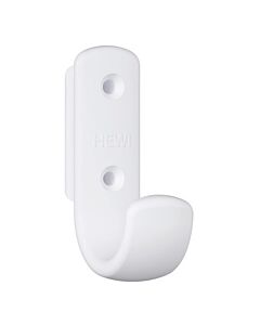Hewi 477 coat hook 477.90B06198 72x22x47mm, with spacer 62mm, matt, signal white