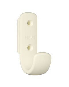Hewi 477 coat hook 477.90B06199 72x22x47mm, with spacer 62mm, matt, pure white