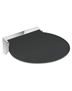 Hewi R380 folding seat 950.51.2259092 380 x 405 x 107 mm, seat surface anthracite gray, chrome-plated