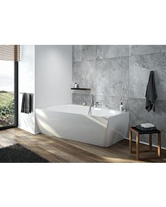 Hoesch baignoire iSENSI 3956.010 150x100cm, gauche, blanc , 147 l, trop-plein, chromé