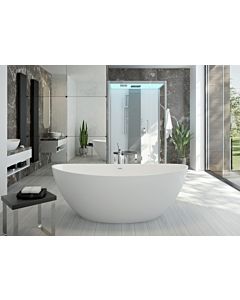 Hoesch Namur freestanding bathtub 4403.010305 white, Solique, 190 x 90 cm, chrome-plated