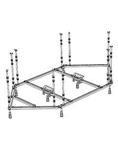 Hoesch Spezial-Untergestell 120933 für Badewanne, 6182, 6183, 3672, 3673
