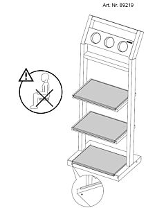Hoesch Stummer Diener 89219 Teakholz, 40x30,5x105,7cm