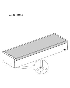 Hoesch Wanneneinstiegstufe 89220 Teakholz, 80x25,5x13,1cm