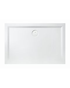 Hoesch Muna Mineralguss-Duschwanne 4163xA730 80x70x3cm, Steingrau, Material Solique