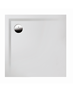 Hoesch Muna Mineralguss-Duschwanne 4159xA.747 100 x 100 x 3 cm, Telegrau, ohne Antirutsch