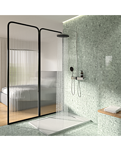 Système de douche Ideal Standard Solos A7882AA avec thermostat de douche apparent Ceratherm Navigo® et étagère, douchette 3 fonctions et pommeau de douche, chromé