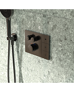 Ideal Standard Ceratherm concealed thermostatic mixer with Navigo® A7894A5 shower selector in Magnetic Grey; suitable for Solos shower heads with remote control