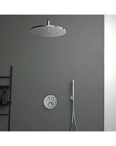 Ideal Standard Ceratherm Navigo Duschsystem Set Unterputz, rund, chrom mit Thermostat, Kopfbrause, Handbrause