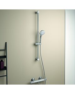 Ideal Standard Idealrain Brausekombination A7204AA 90 cm, mit Brausethermostat, Brausestange, 3F-Handbrause, 8l, chrom
