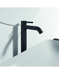 Ideal Standard Ceraline basin mixer BC194XG Silk Black, projection 150mm, raised base