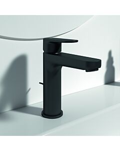 Ideal Standard Cerafine O mitigeur lavabo BC699XG Silk Noir, saillie 125mm, avec garniture de vidage