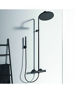 Ideal Standard Ceratherm Système de douche T25 BC748XG Silk Noir, avec thermostat apparent