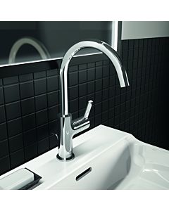 Ideal Standard Joy Waschtischarmatur BC777AA hoher Auslauf, schwenkbar, mit Ablaufgarnitur, Ausladung 169mm, verchromt