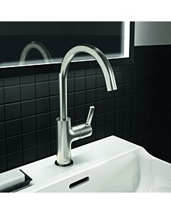 Ideal Standard Joy mitigeur lavabo BC778GN bec haut, pivotante , sans garniture de vidage, saillie 169 mm, Silver Storm