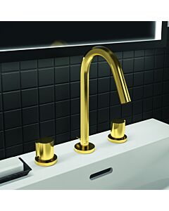 Ideal Standard Joy mitigeur lavabo BC783A2 avec vidage métallique, projection 127 mm, or brossé