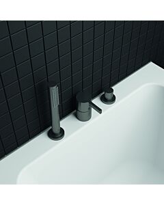 Ideal Standard Joy Waschtisch-3-Loch-Armatur BC788A5 Magnetic Grey, für Wannenrandmontage, ohne Auslauf