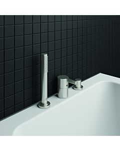 Ideal Standard Joy 3-hole basin mixer BC788GN Silver Storm, for bathtub rim mounting, without spout