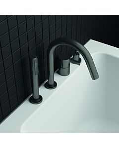 Ideal Standard Joy Waschtisch-4-Loch-Armatur BC789A5 für Wannenrandmontage, mit Auslauf, Magnetic Grey