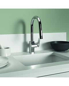 Ideal Standard Ceraplan kitchen faucet BD338AA chrome, high spout, with hand shower